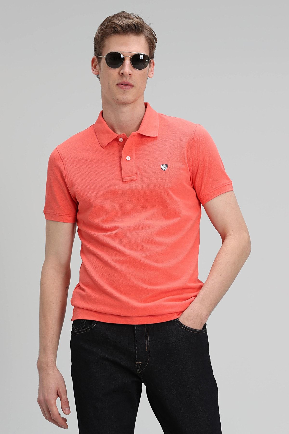 Lufian Laon ورزشی Polo T-Shirt Coral