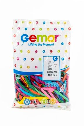 Gemar - 100 Adet Renkli Sosis Balon + Pompa Hediyeli NY000528