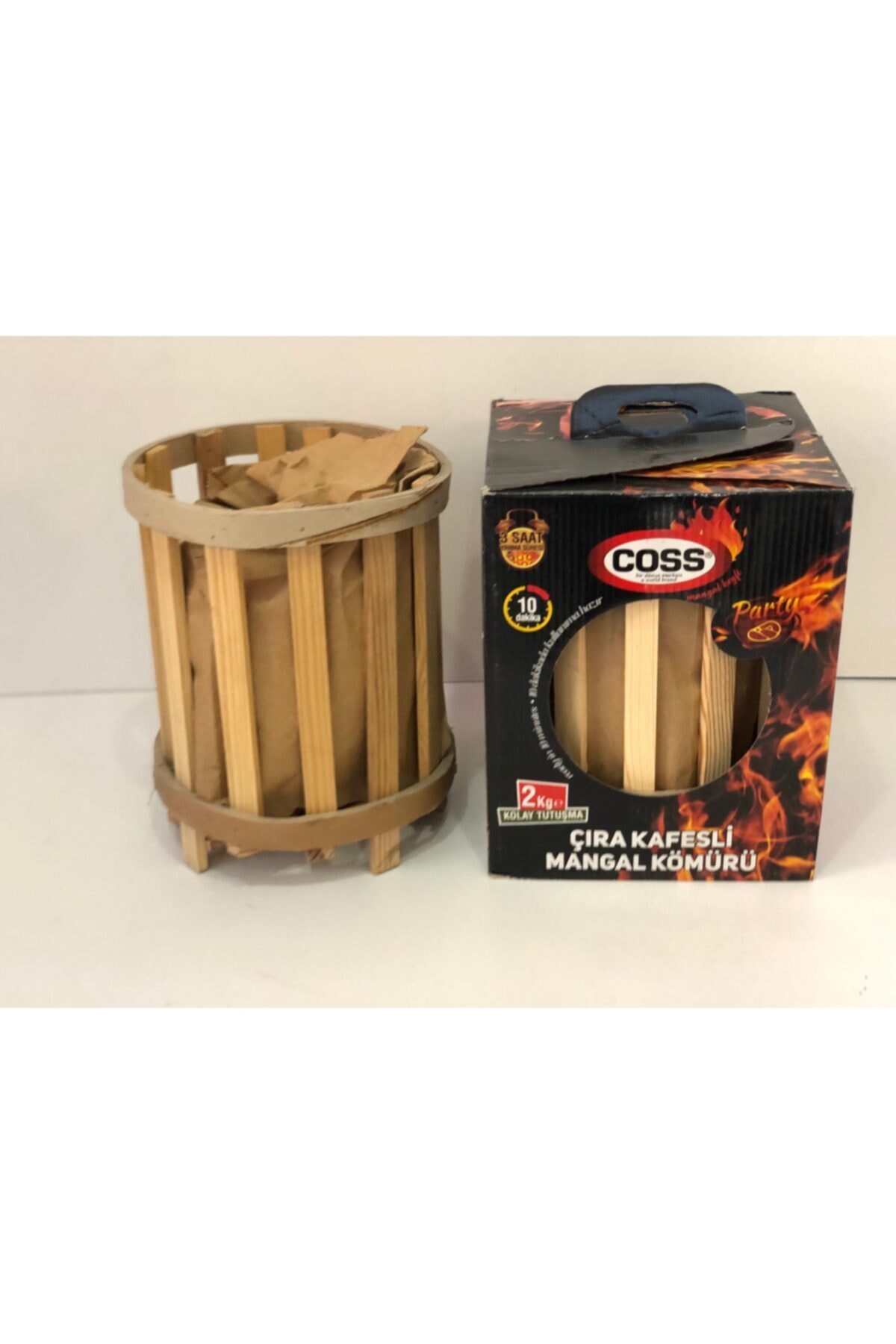 1.sınıf Çıra Kafesli Mangal Kömürü ve Eldiven 2 kg 3