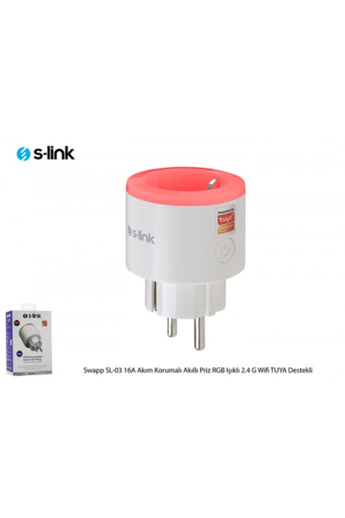 S-LINK-Sl-03 Smart Wifi Plug - مقبس RGB 16 أمبير، جهاز تحكم عن بعد لجهازك مع تطبيق الهاتف الذكي 2
