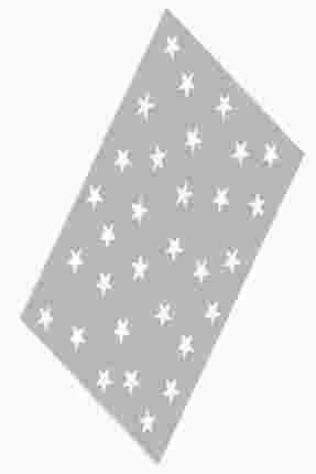 Gri Zemin Beyaz Yıldızlar Çocuk Bebek Odası Halısı CFP268