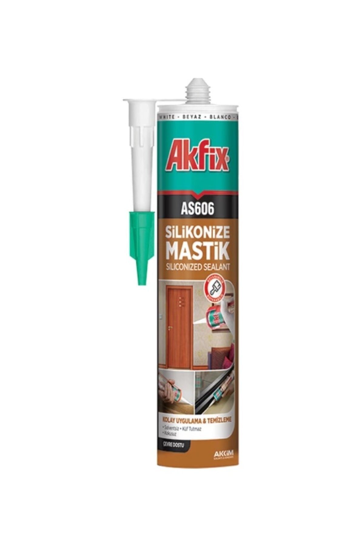 Genel Markalar As606 Silikonize Mastik Beyaz 500 Gr