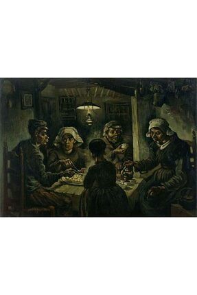 Sanat Van Gogh - Potato Eaters (1885) Elmas Mozaik Tablo / Mozaik Puzzle 70x50cm E20201965m E20201965M