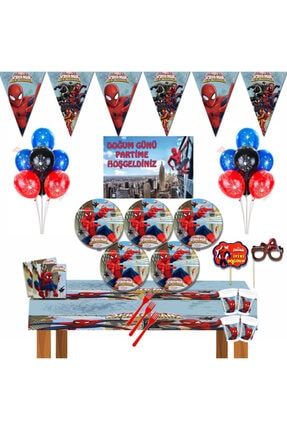 Afişli Spiderman Örümcek Adam Doğum Günü Parti Malzemeleri Süsleri Seti 40 Kişilik spiderman4