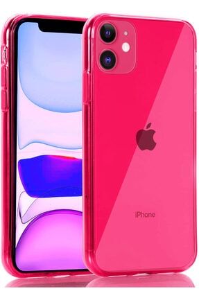 Apple Iphone 11 Kılıf Fosforlu Canlı Renkli Parlak Silikon Kapak Pembe aip11502