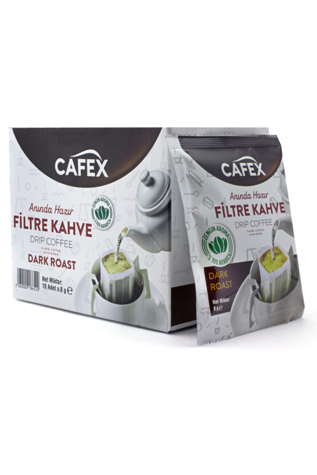 CAFEX Filtre Kahve 16 Adet 8 gr x 16