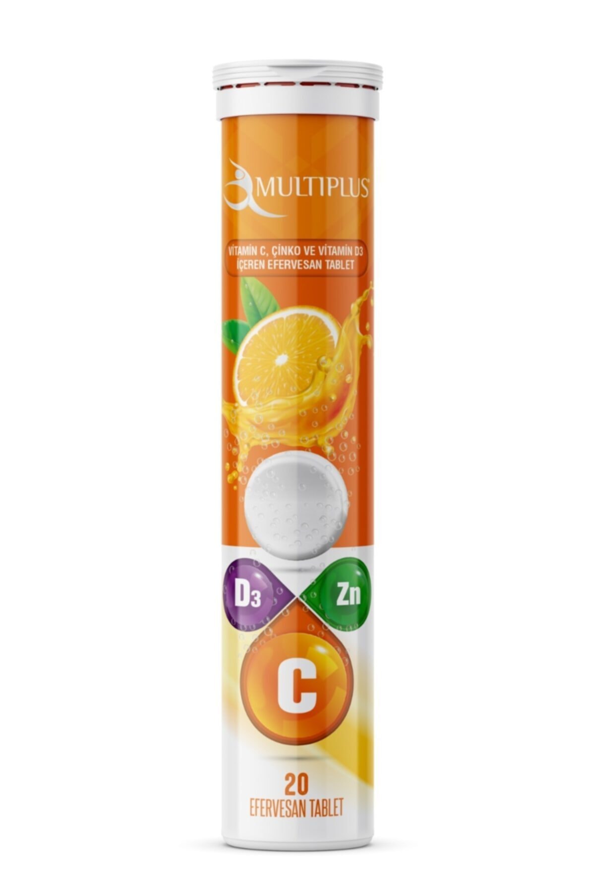 Multiplus Vitamin C , Çinko Ve Vitamin D3 Içeren Efervesan Tablet