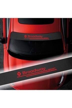 Renault Broadway Uyumlu Karbon Ön Cam Oto Sticker 26524