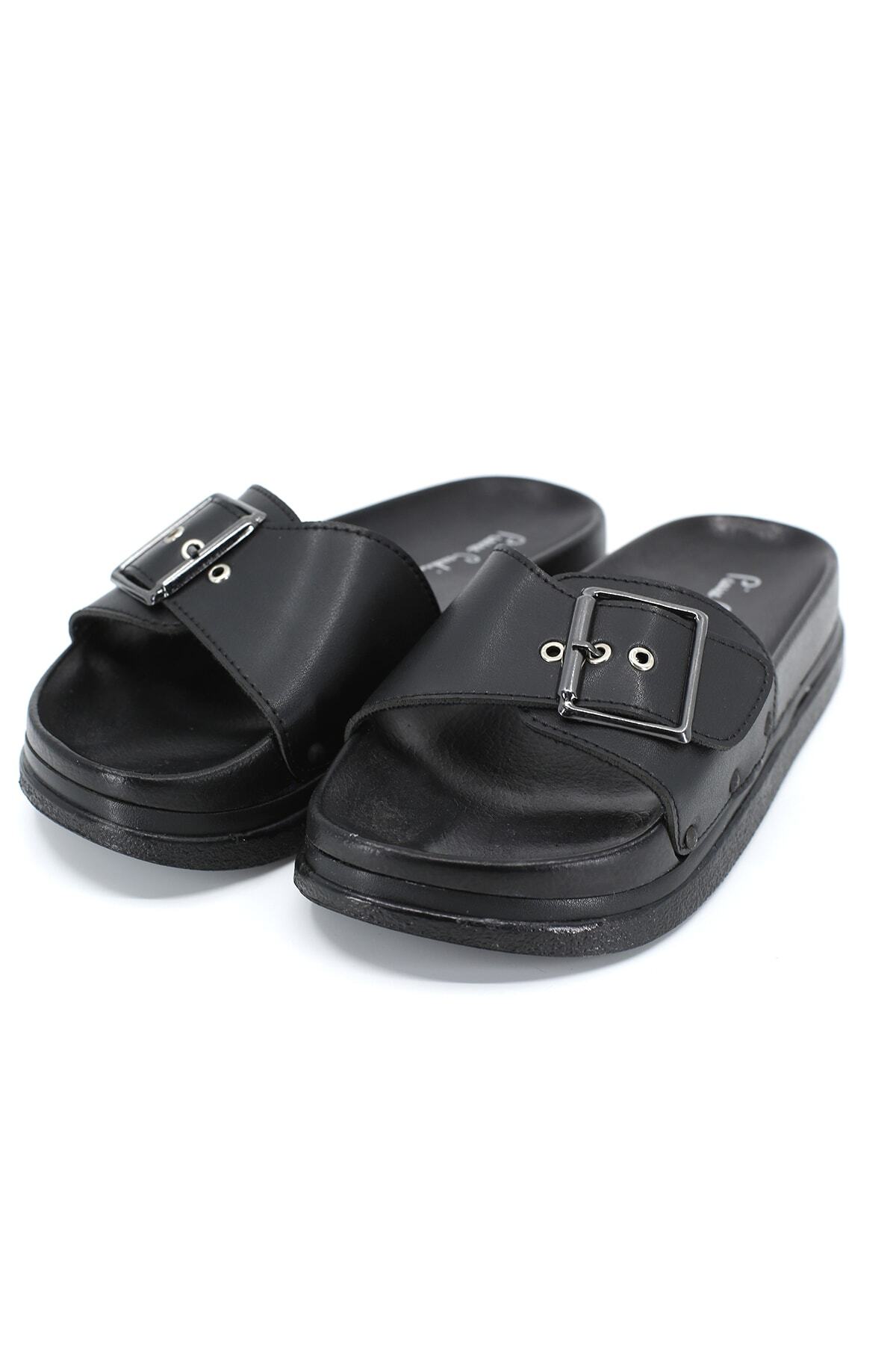 دمپایی Pierre Cardin پیر کاردین مشکی زنانه PC-6787 21s28006787 اورجینال - تصویر 1