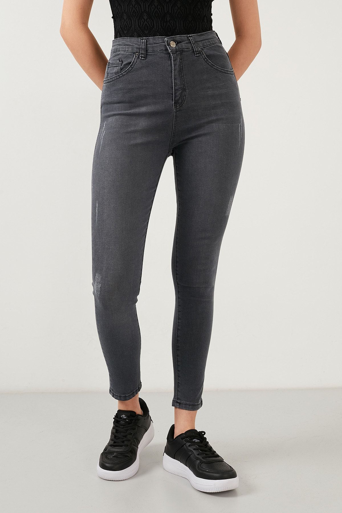 Dark grey hotsell high waisted jeans