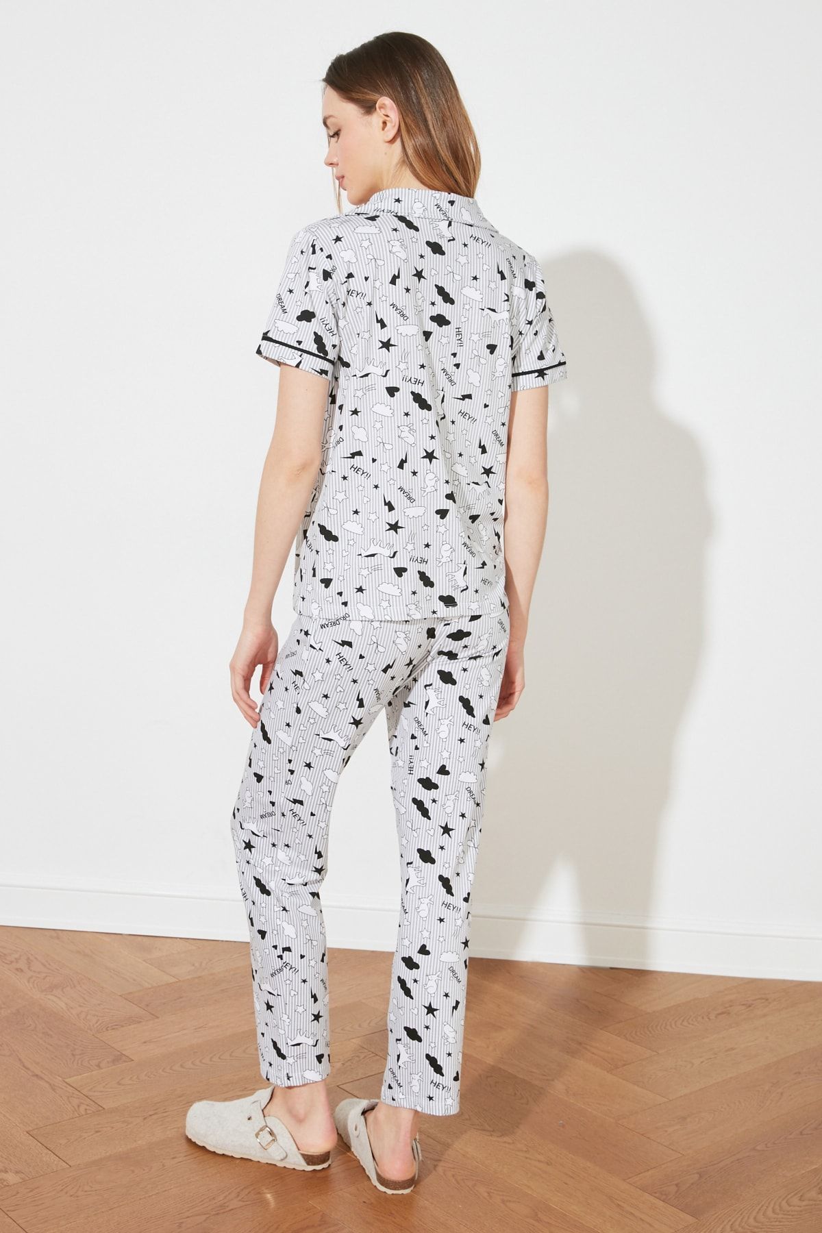 Trendyol Collection-Набір піжам з розважальним візерунком з 100% бавовни THMSS19IP0037 4