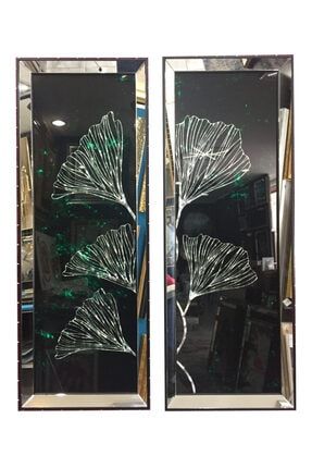Ayna Çerçeveli Tablo-çiçek Modern Özel Efektli-35x95-35x95cm ÇÇ12454