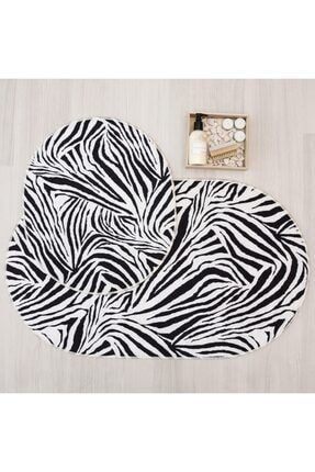 Zebra 2'li Dekoratif Banyo Paspas PRA-3560978-5134