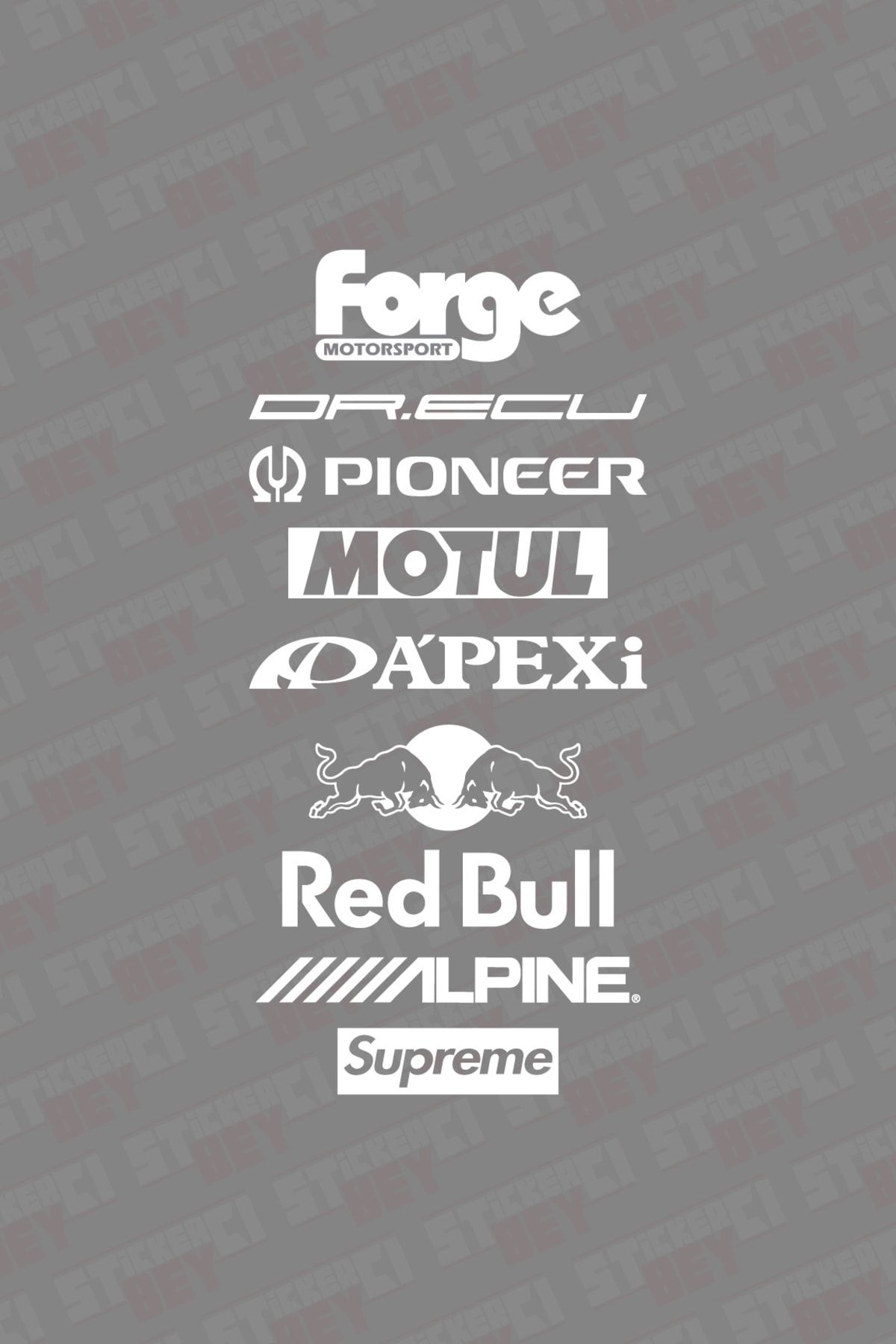Supreme hot sale window sticker