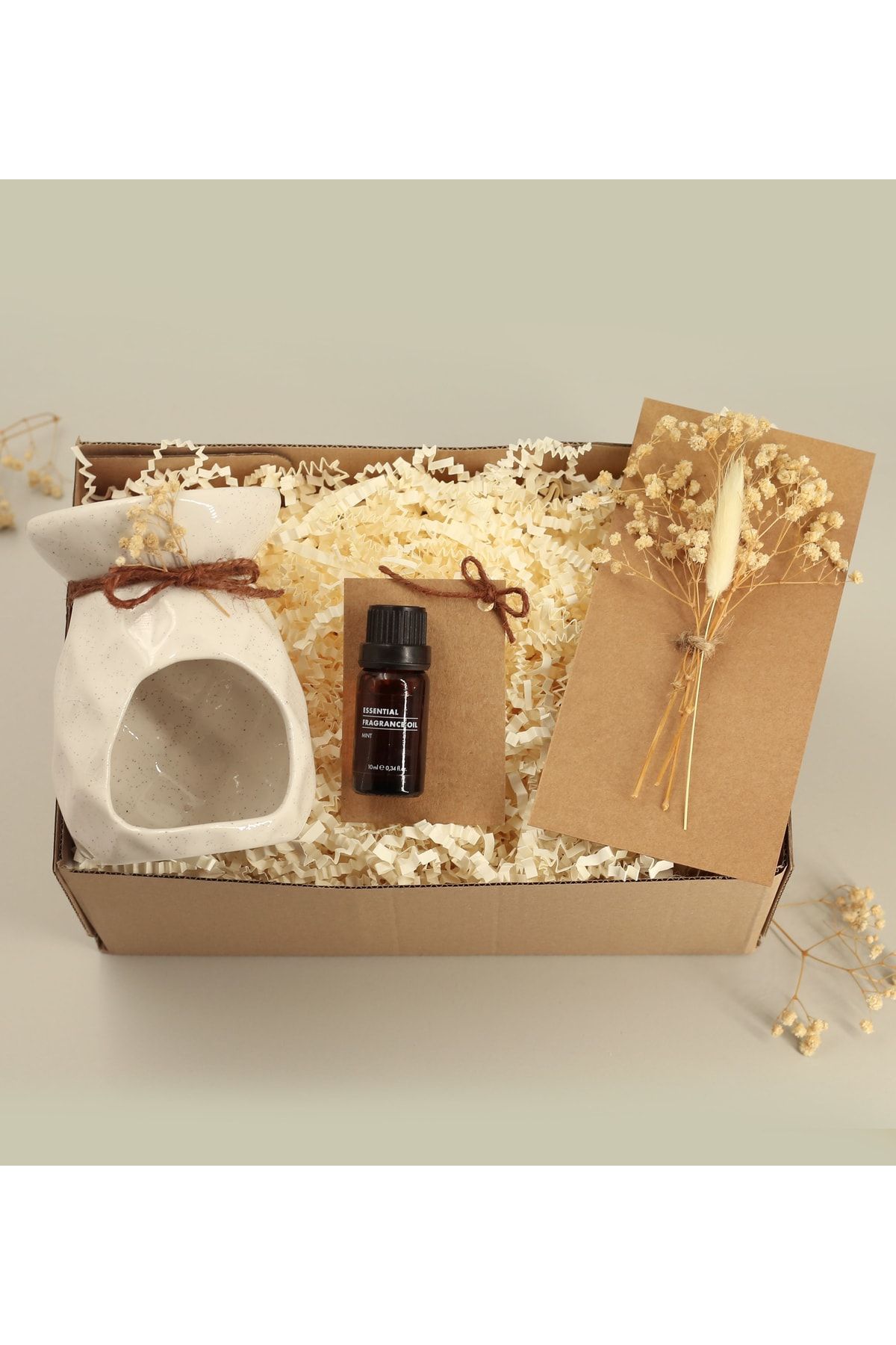 Censer & Censer Essence & Flower Gift Set with Handmade Card