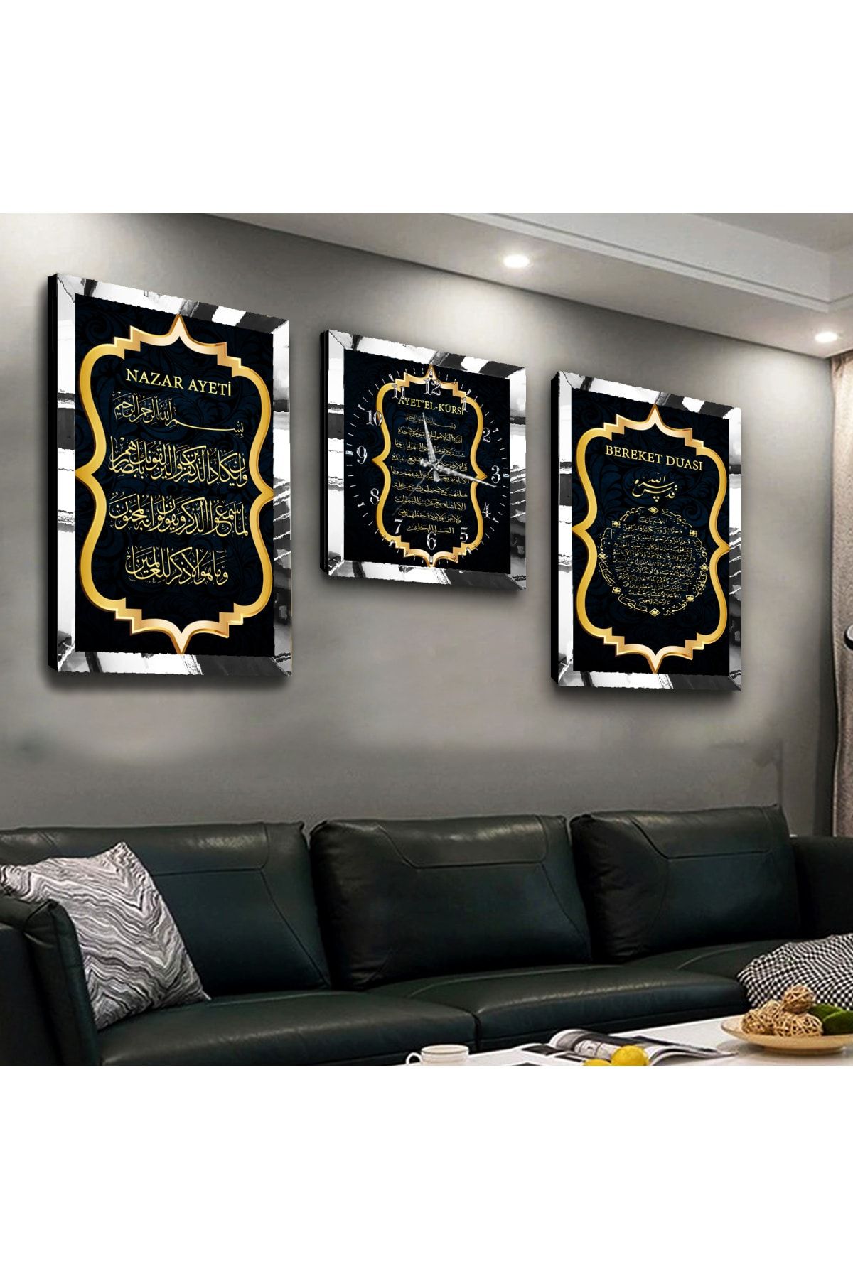 Wanddeko aus GlassMuhammad saw, Bereket Duasi, Allah, Nazar Ayeti Nazar  Boncuk Allah Islam für Wohnzimmer Büro Wohnung Deko