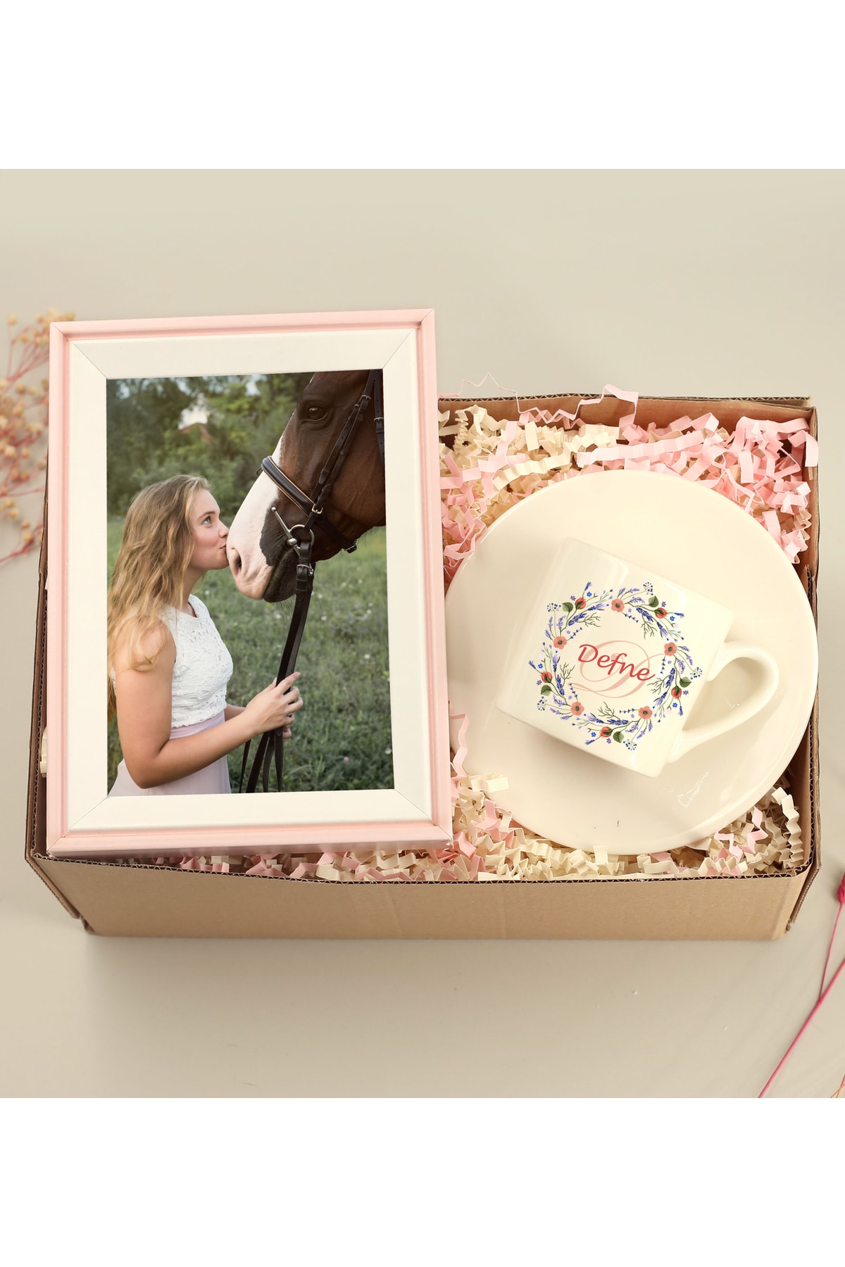 Personalized Photo Frame & Personalized Name Printed Cup Gift Set