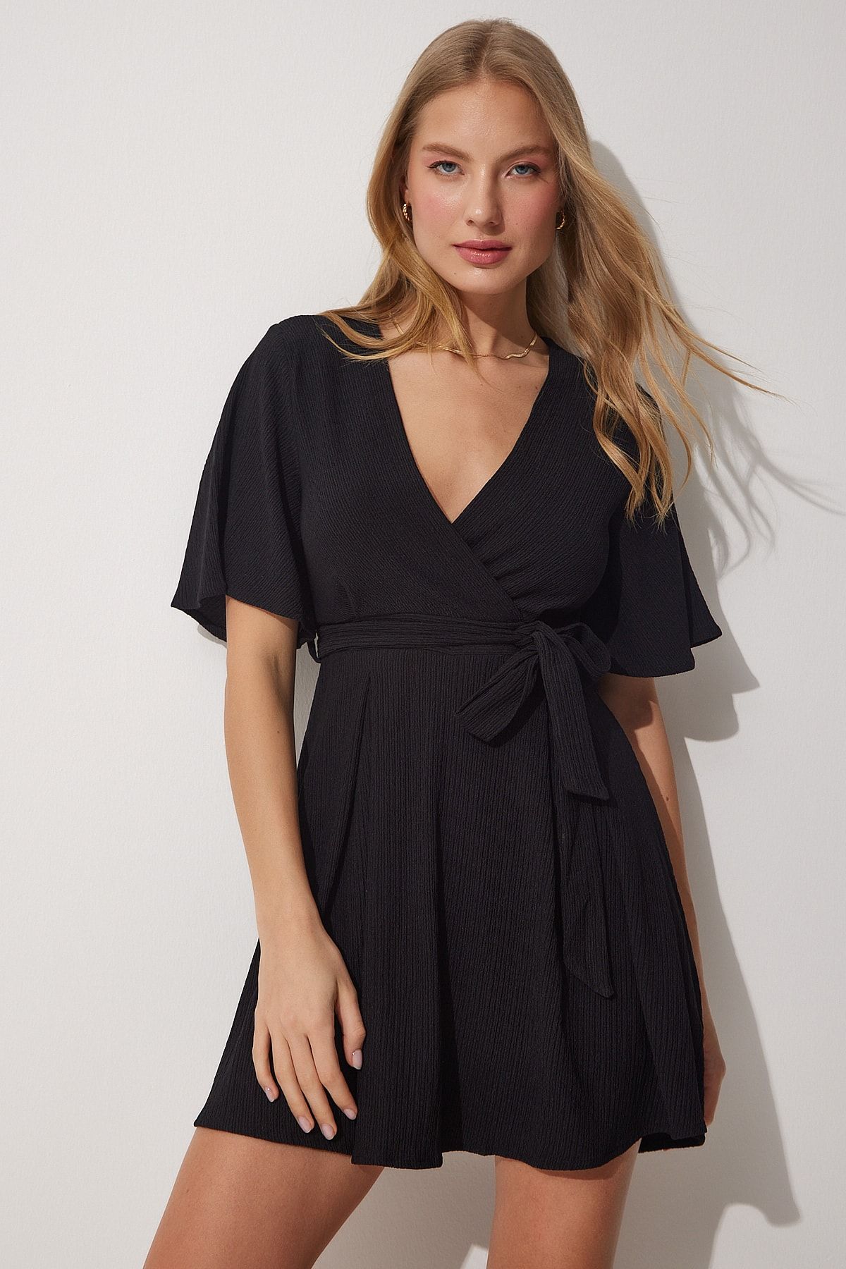 Happiness stanbul V Neck Knitted Shorts Dress Trendyol