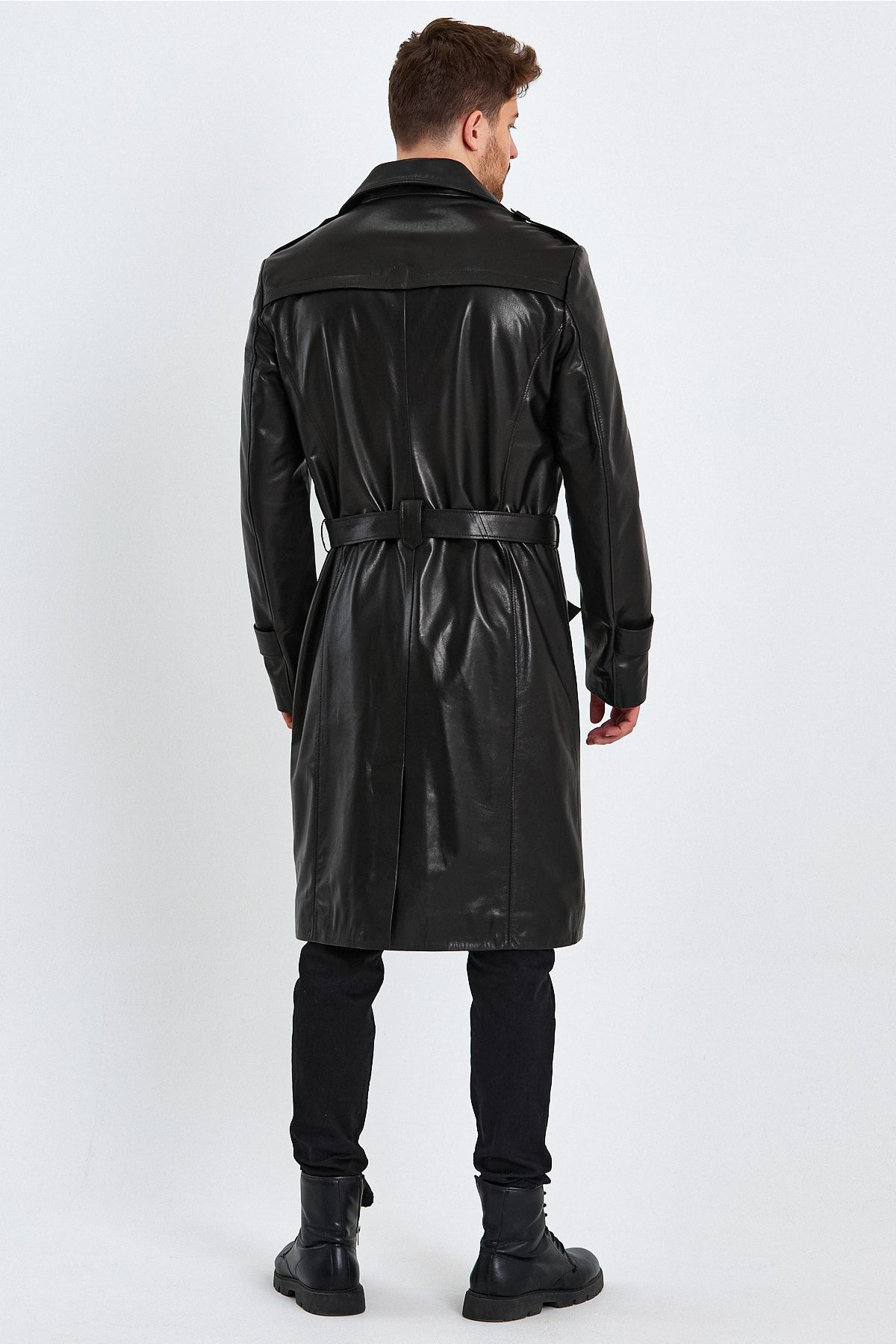 Leather trenchcoat men top
