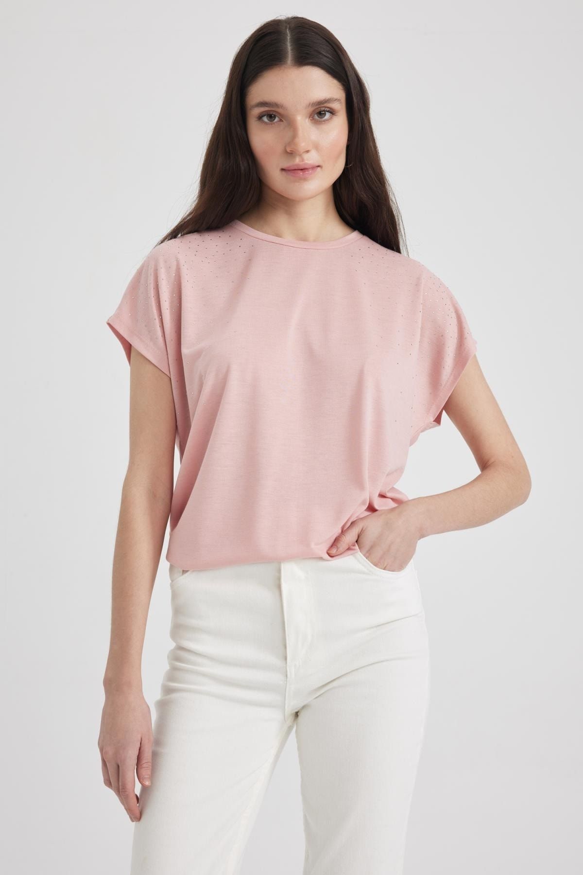 DeFacto T-Shirt Rosa Regular Fit FN6258
