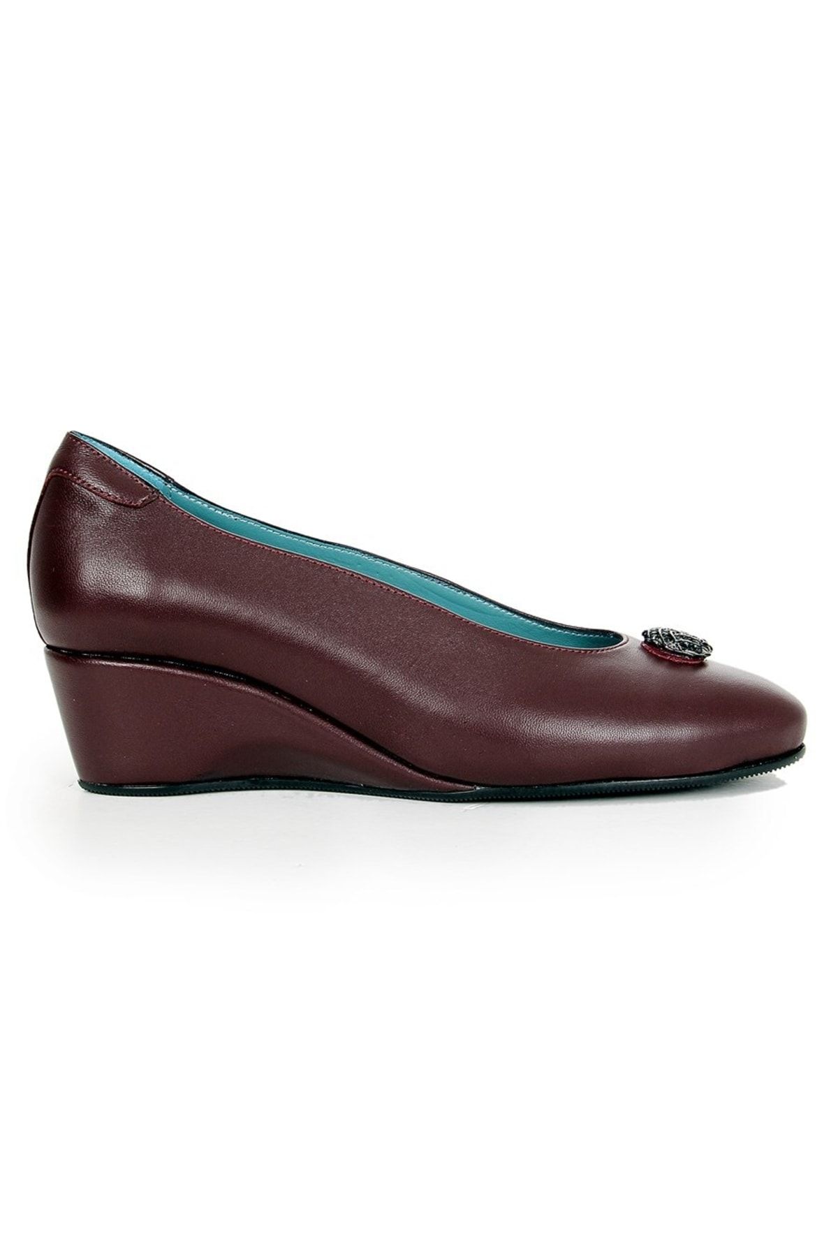 P ER LUCC Flats Burgundy Wedge Trendyol