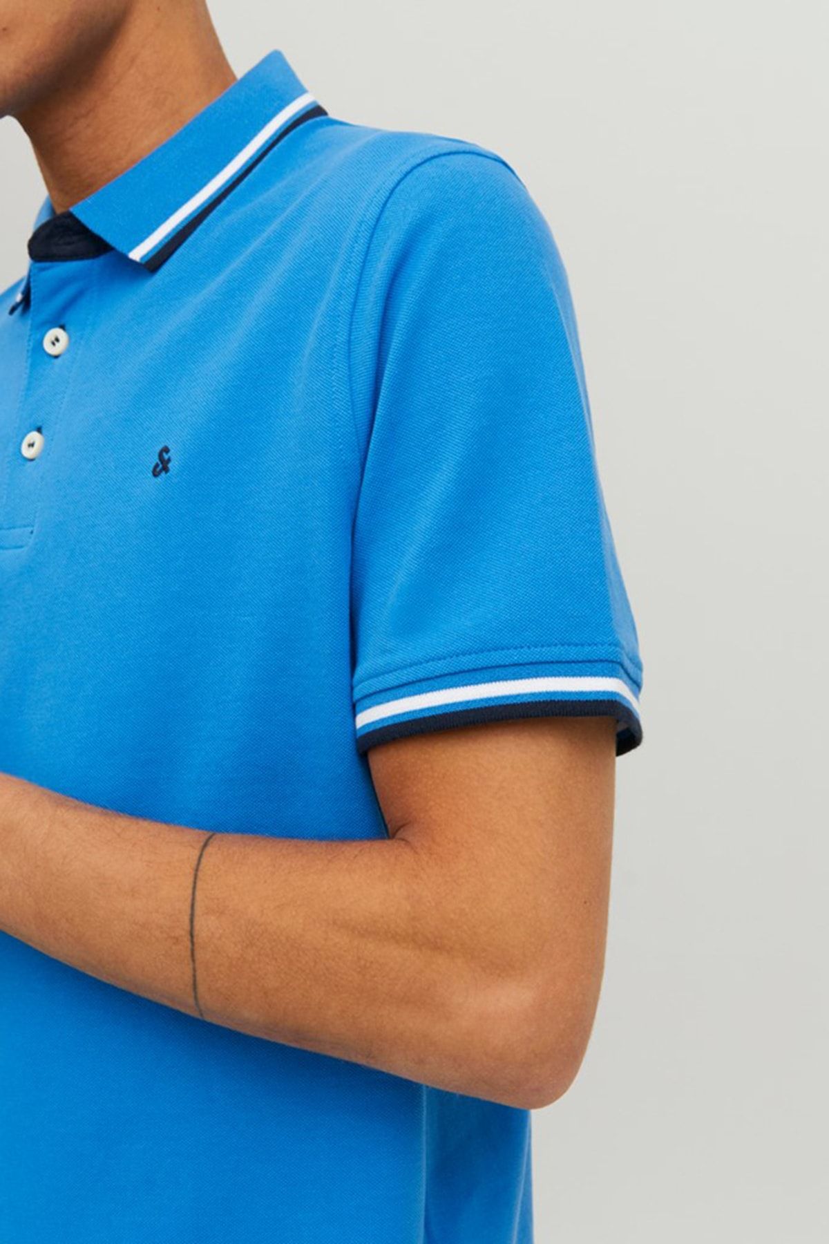 تی شرت یقه پولو آبی مردانه POLO SS یکا چوگان Jack Jones Jack & Jones