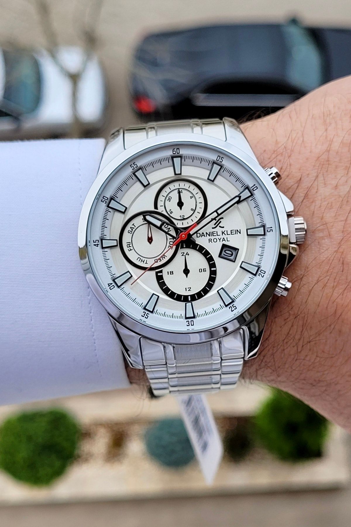 Daniel klein silver on sale toned dial watch