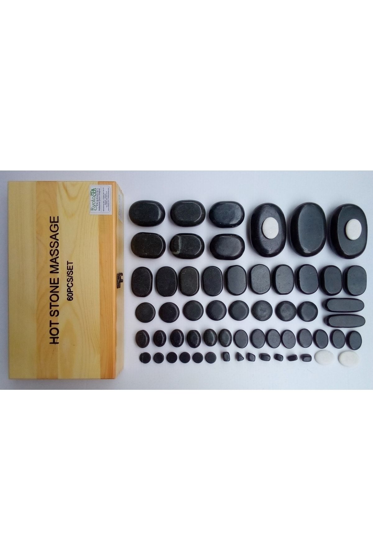 RyotoNEO Volkanik Isıtılabilir Masaj Taşı 60 Lı Set / RyotoNEO Volcanic Heatable Massage Stone Set of 60