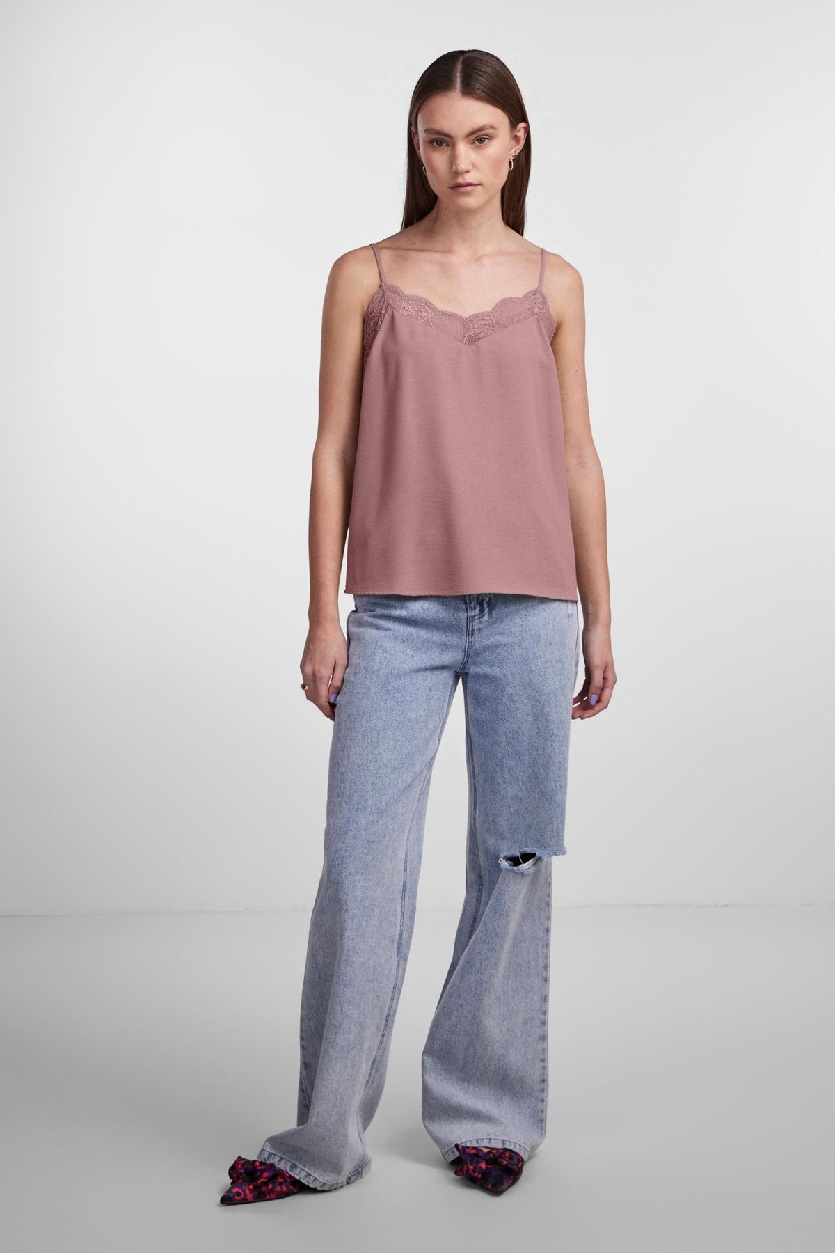 PIECES Bluse Grün Regular Fit