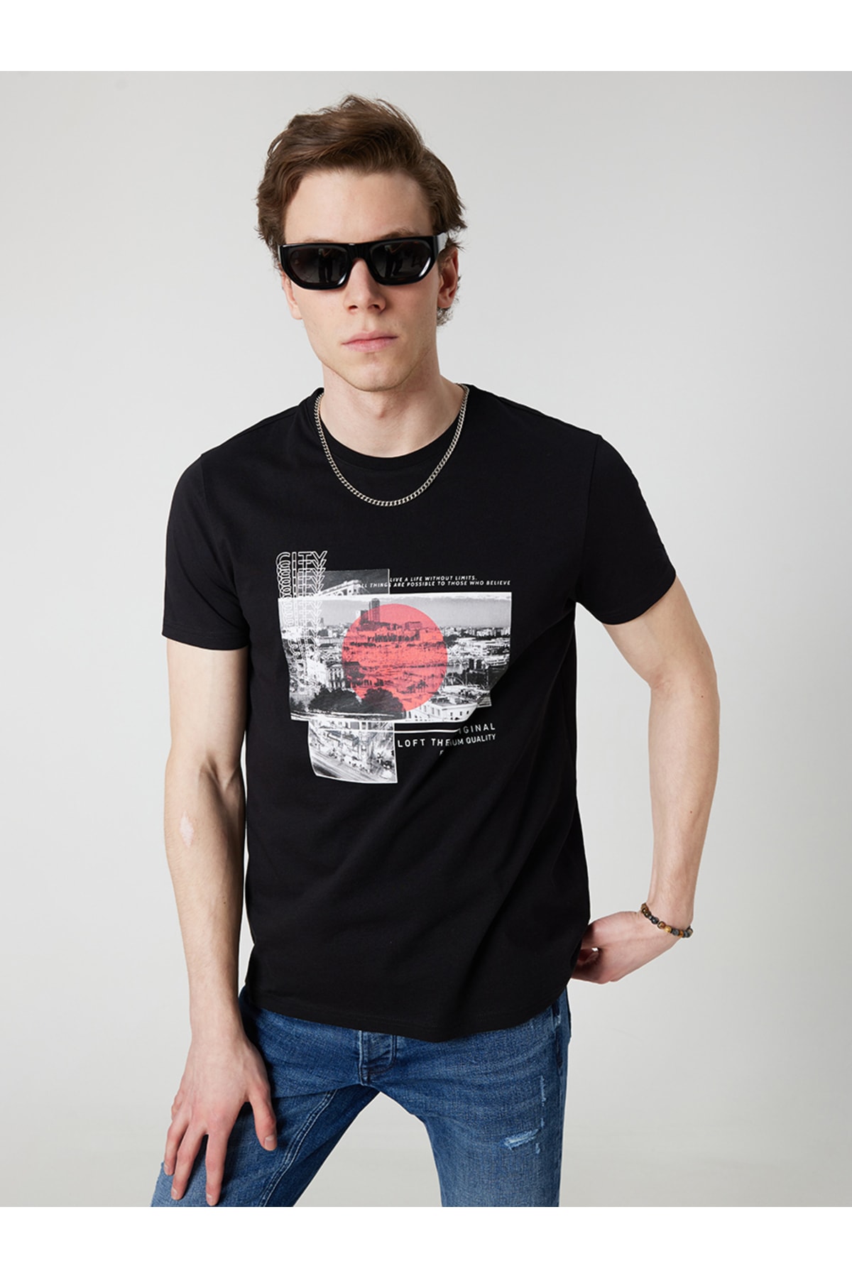 Trendyol T-Shirt Uomo Slim Fit Basic Girocollo Intrecciato Camicia, Blu Navy, S