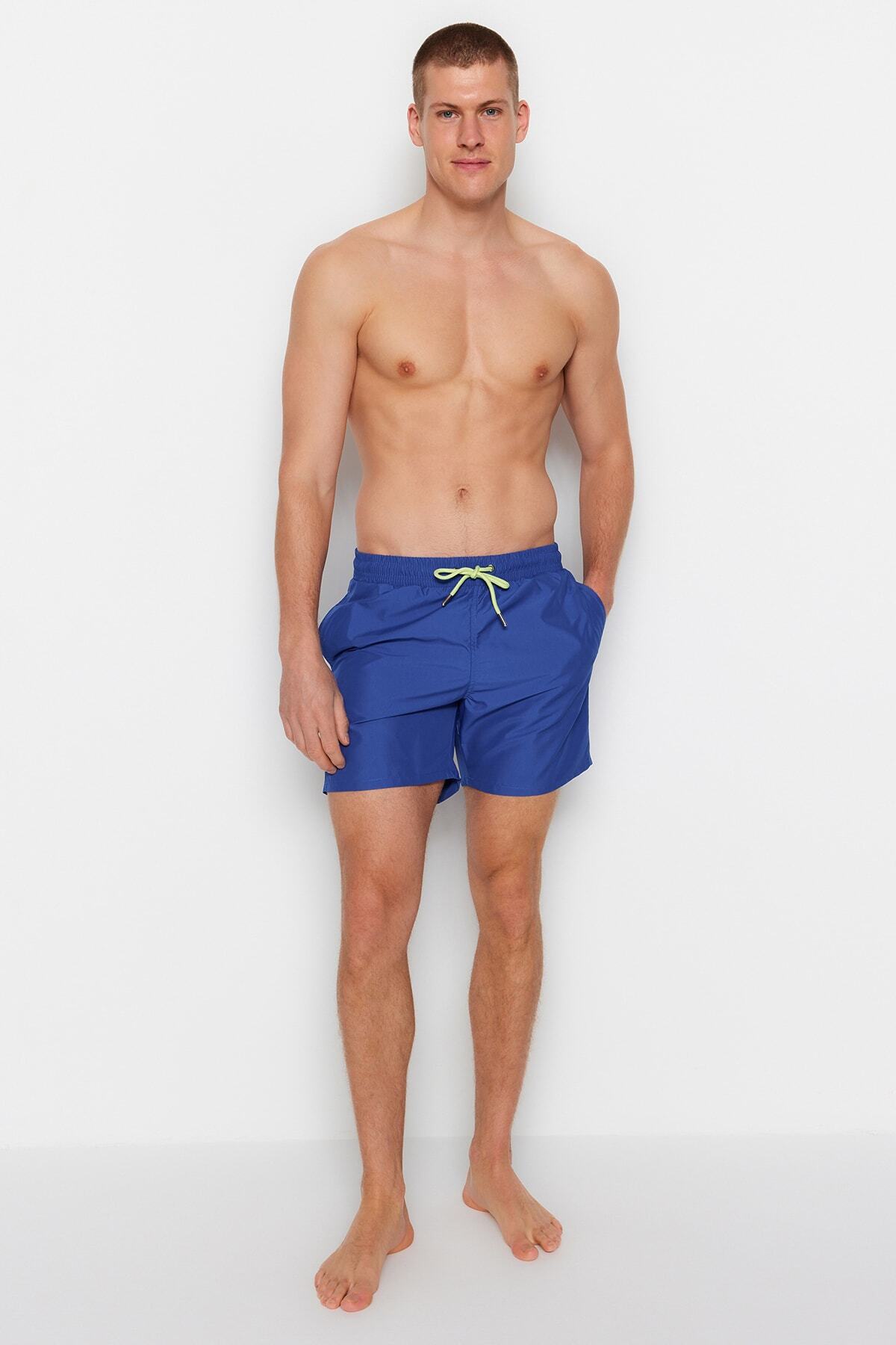 Trendyol Collection-Μπλε Basic Standard Size Μαγιό Μαγιό Σορτς TMNSS20DS0023 3