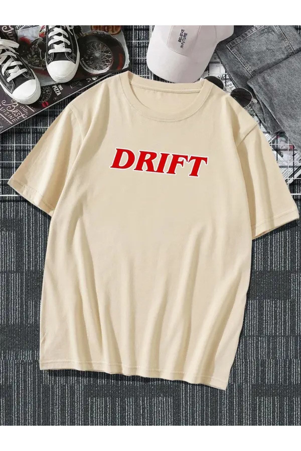 Black Sokak Blacksokak Unisex Bej Drift Tokyo Bask l Oversize T shirt Fiyat Yorumlar Trendyol