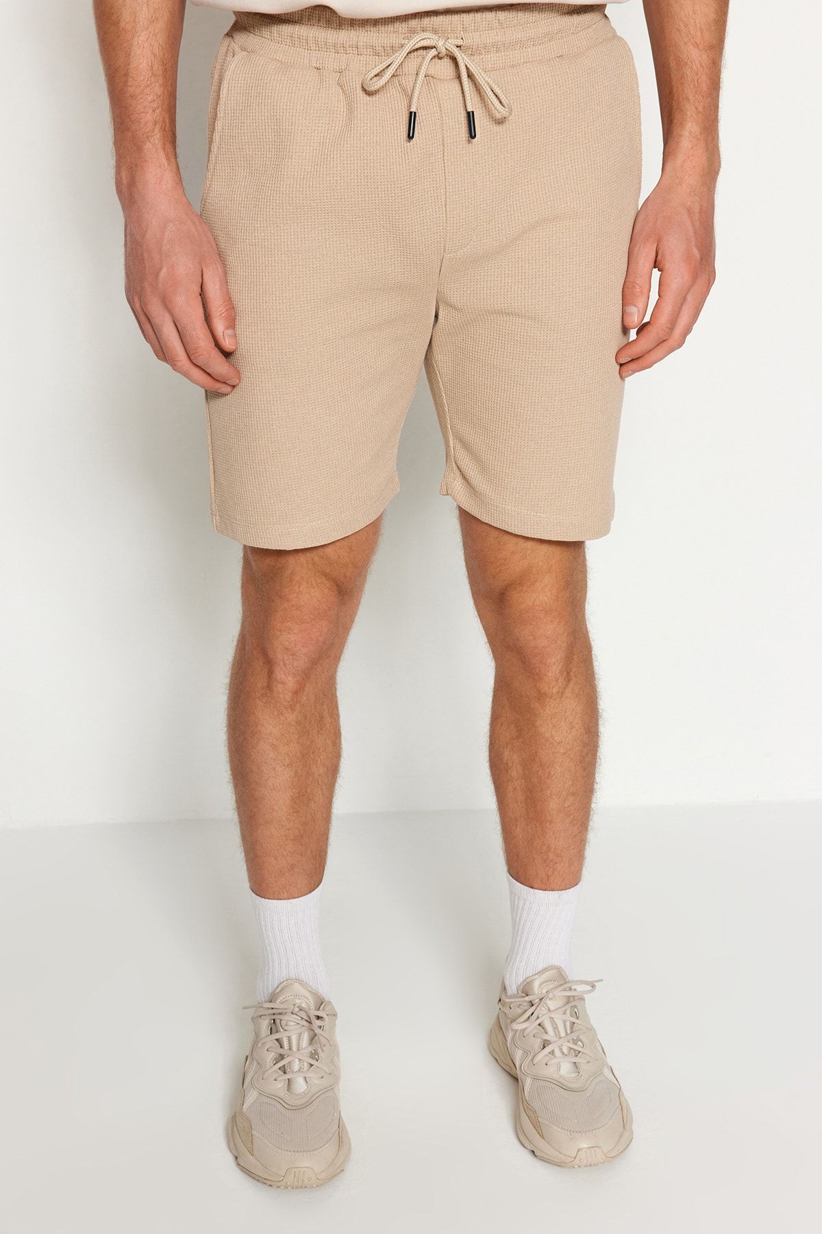 Trendyol Collection-Sötétkék-bézs normál zsinór 2db rövidnadrág és Bermuda TMNSS23SR00076 9