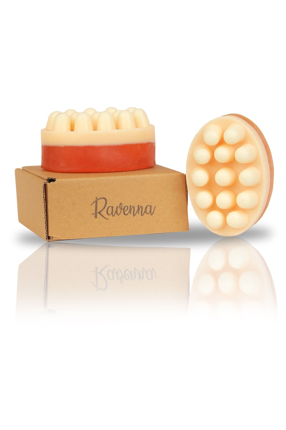 صابون ماساژ 100% دست ساز عسل و شیر 2 بسته (فایبر کدو تنبل و فیبر گلیسیرین) RAVENNA