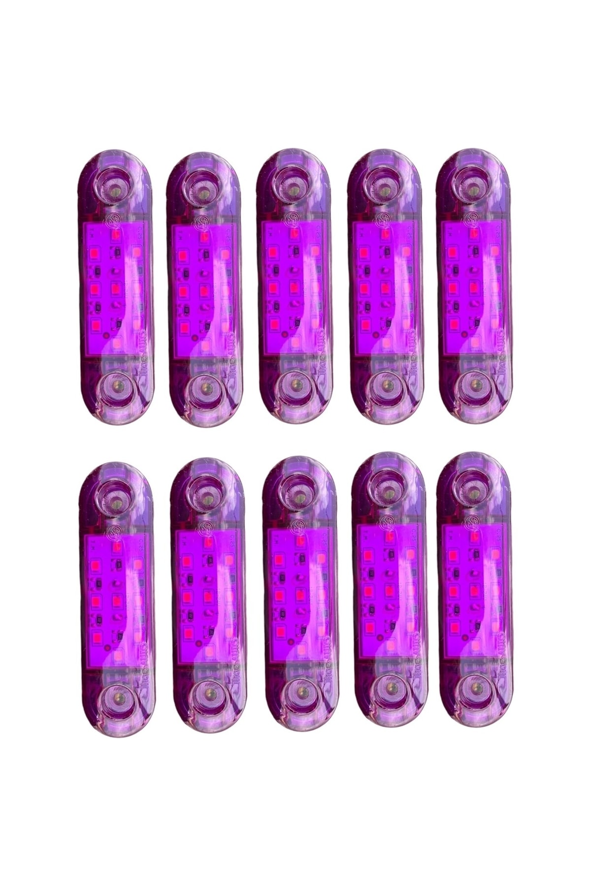 AHMET OTOMOTİV (10 Adet) Tombul Parmak Led Kırmızı 12v-24v