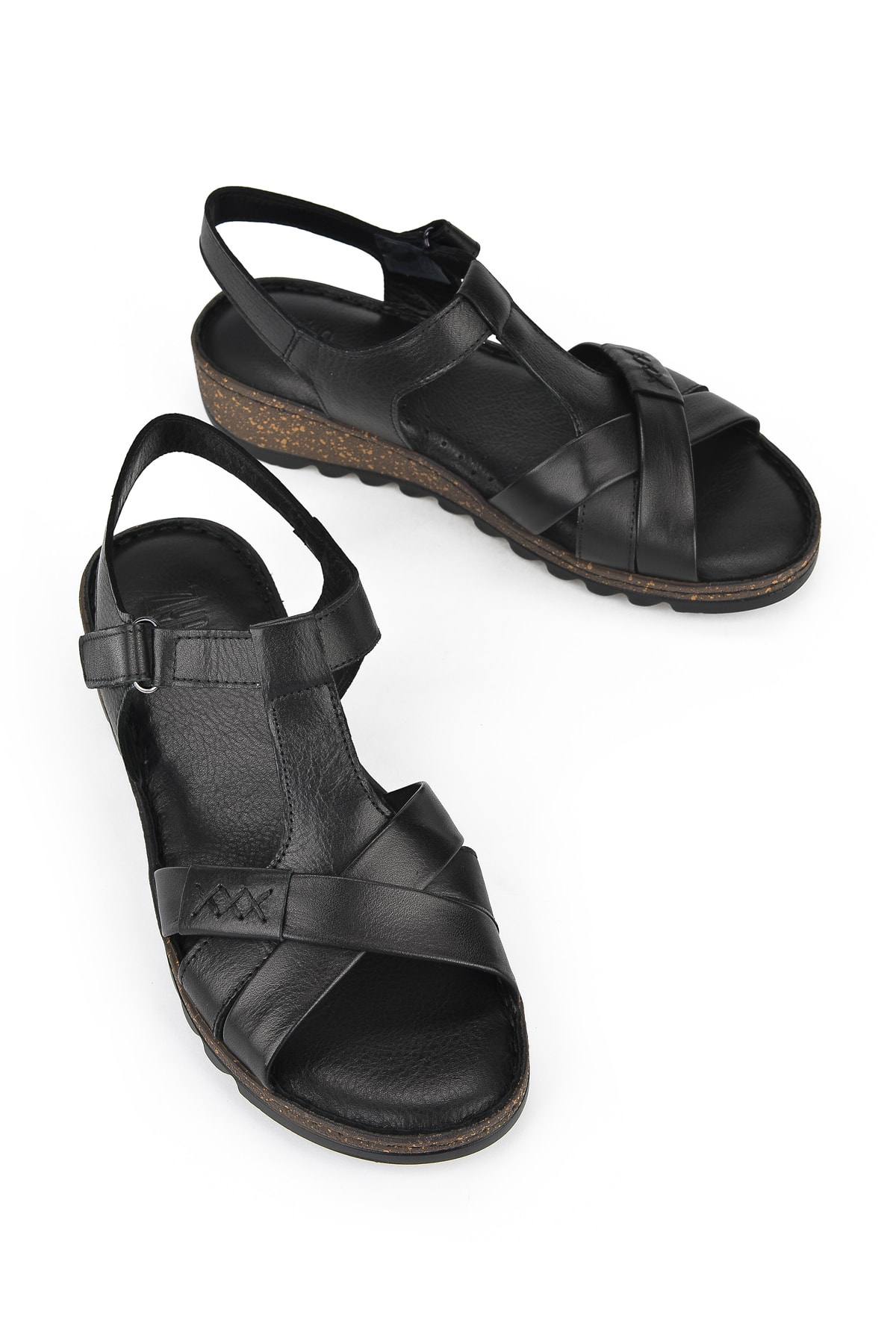 صندل زنانه مشکی Ziya | 1311008 207 اورجینال - تصویر 4