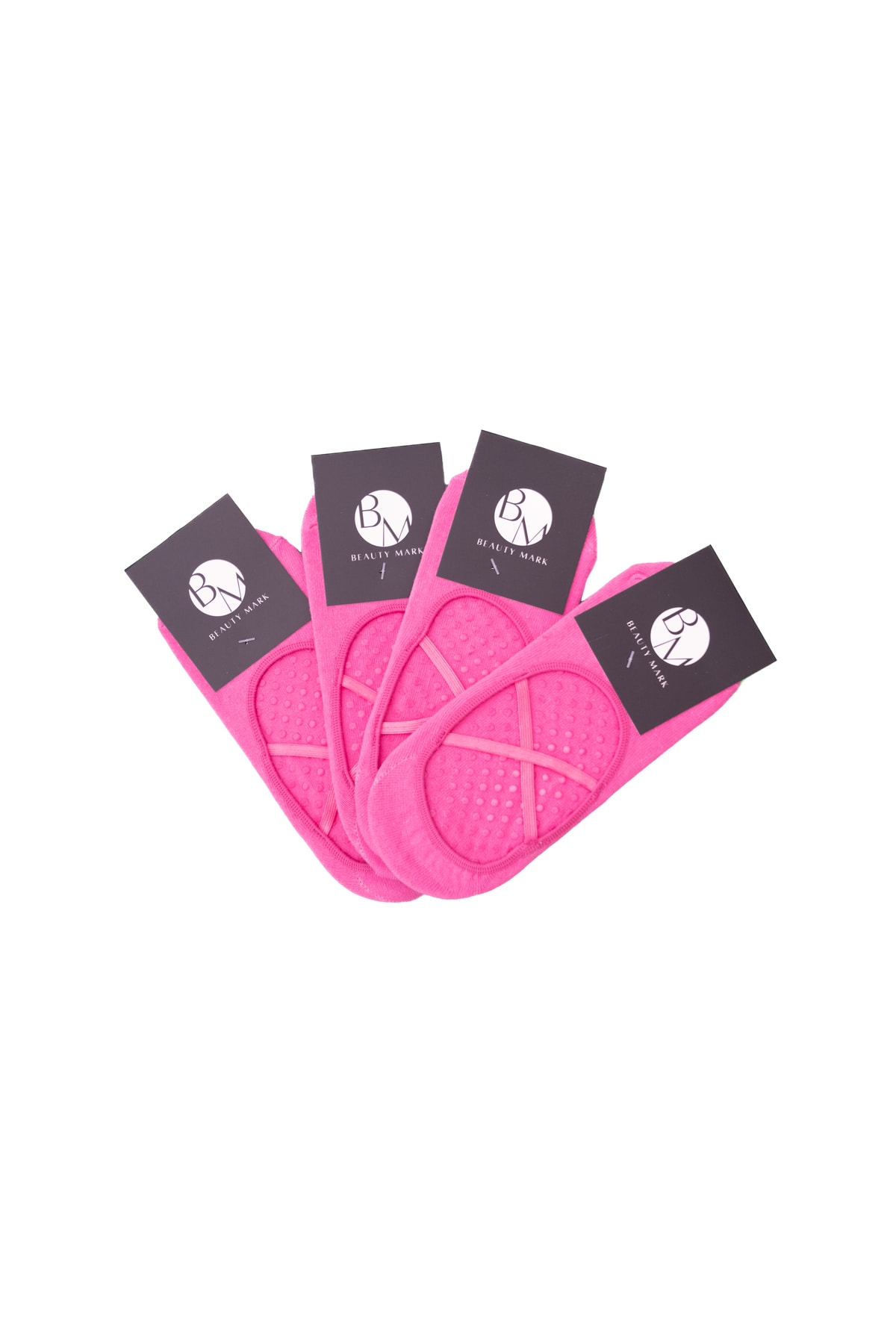 Beauty Mark 4'lü Pembe Yüksek Kalite Pilates Yoga Çorabı