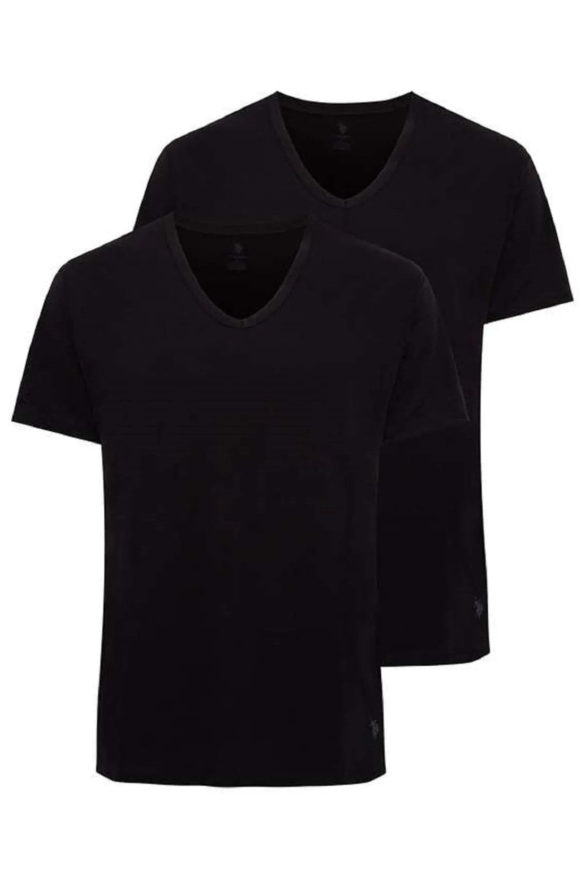 U.S. Polo Assn.-Pack of 2 - V-Neck 100% Cotton Men's Undershirt and T-Shirt 2