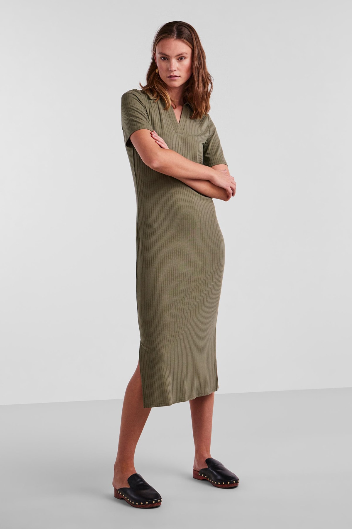 PIECES Kleid Grün Shift Fast ausverkauft