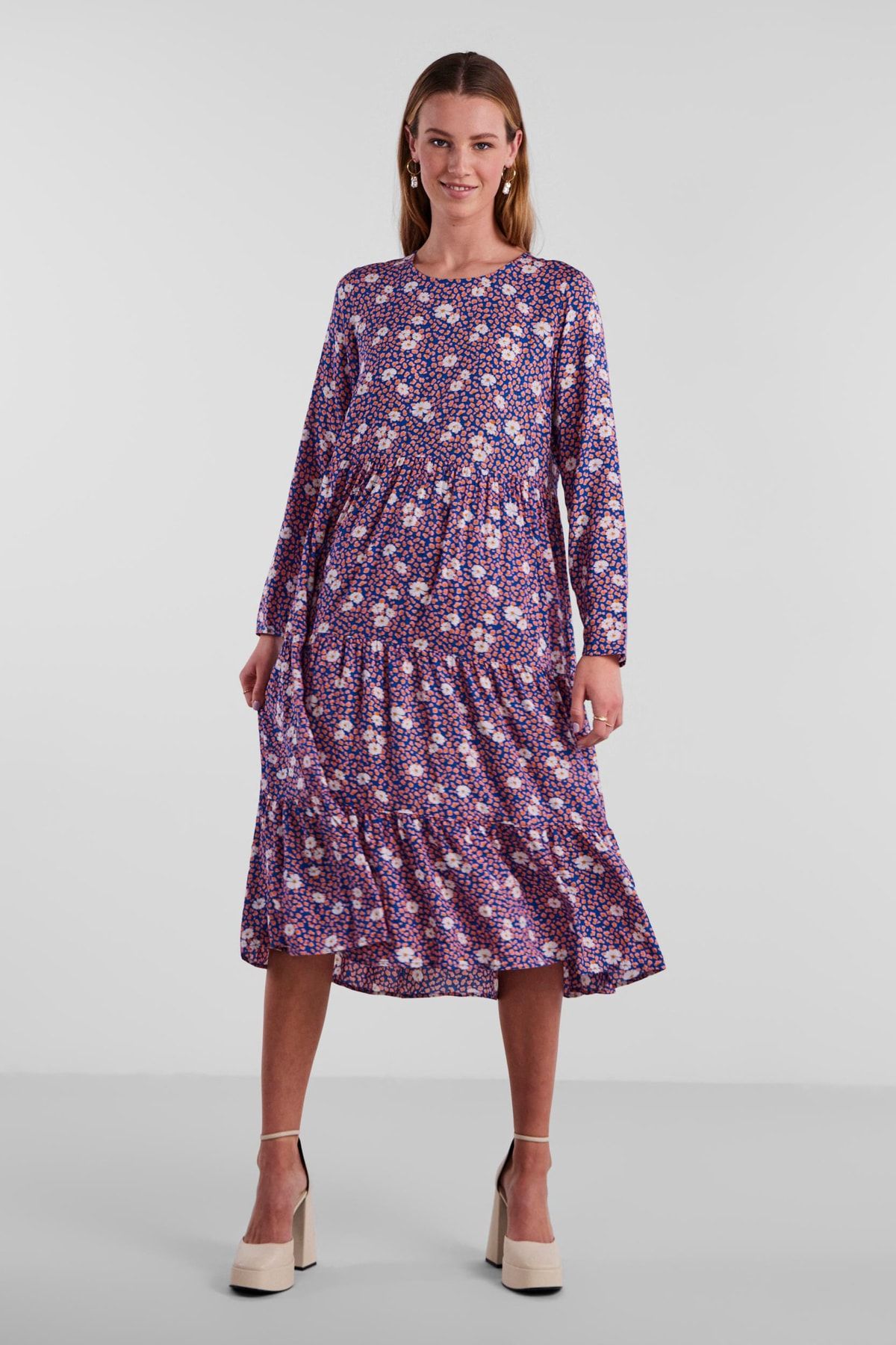 PIECES Kleid Blau Smock-Kleid