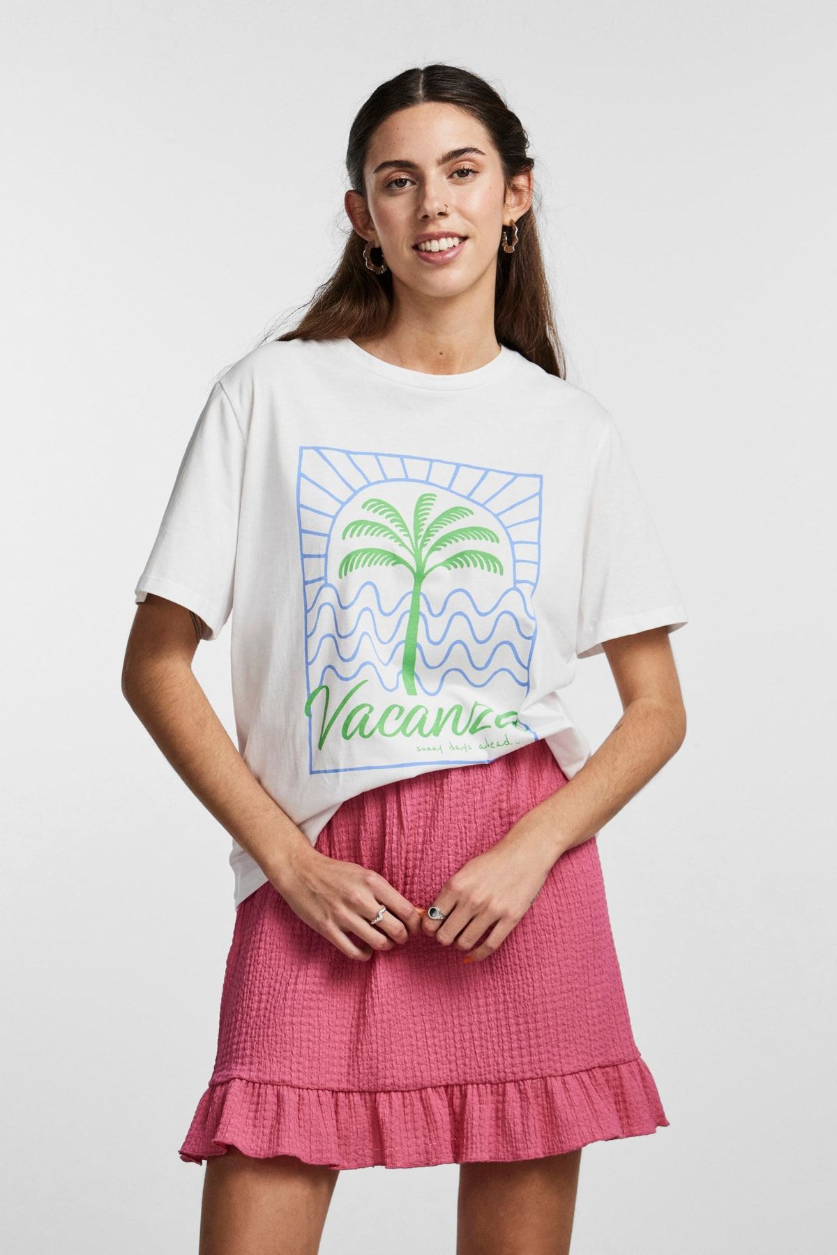 PIECES Bluse Weiß Regular Fit Fast ausverkauft