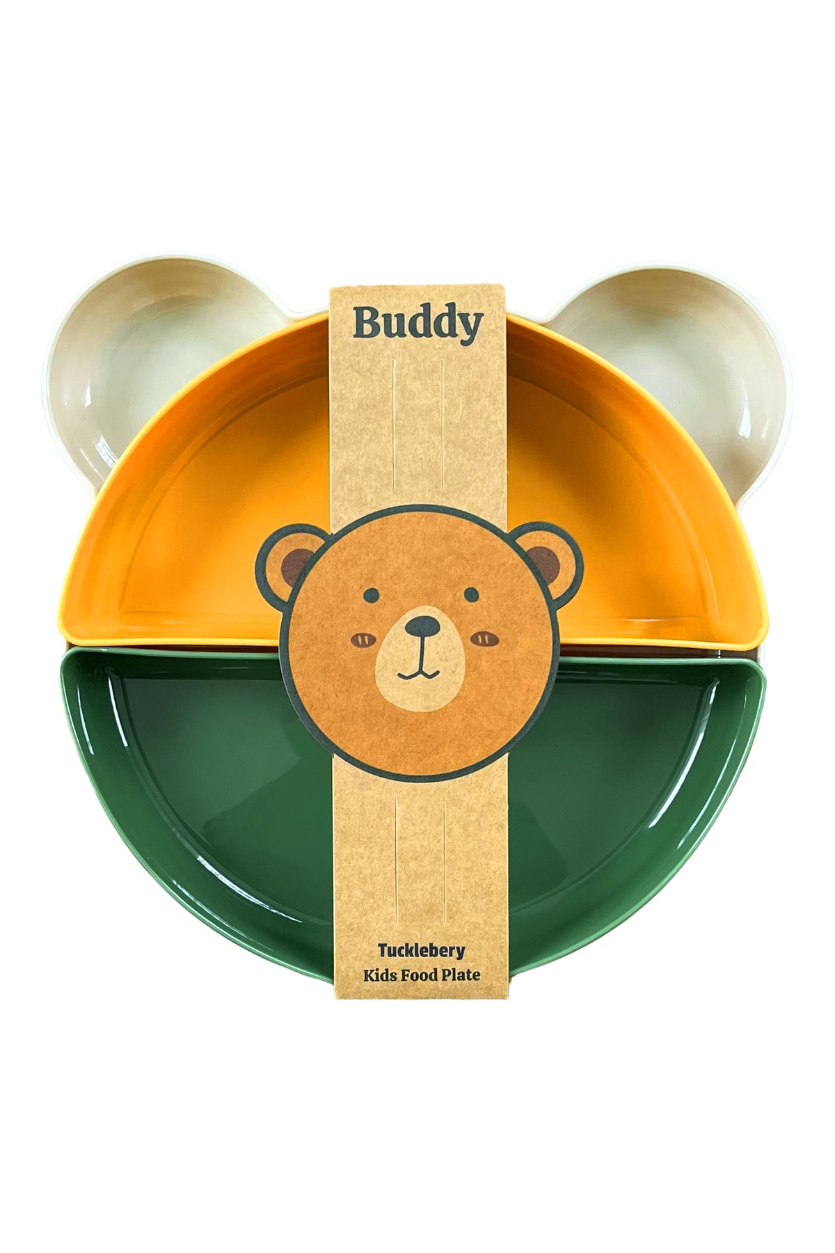 Tucklebery Buddy Mama Tabağı, Bebekler Ve Çocuklar Için 5 Parça Ayıcık Tepsili Tabak Seti