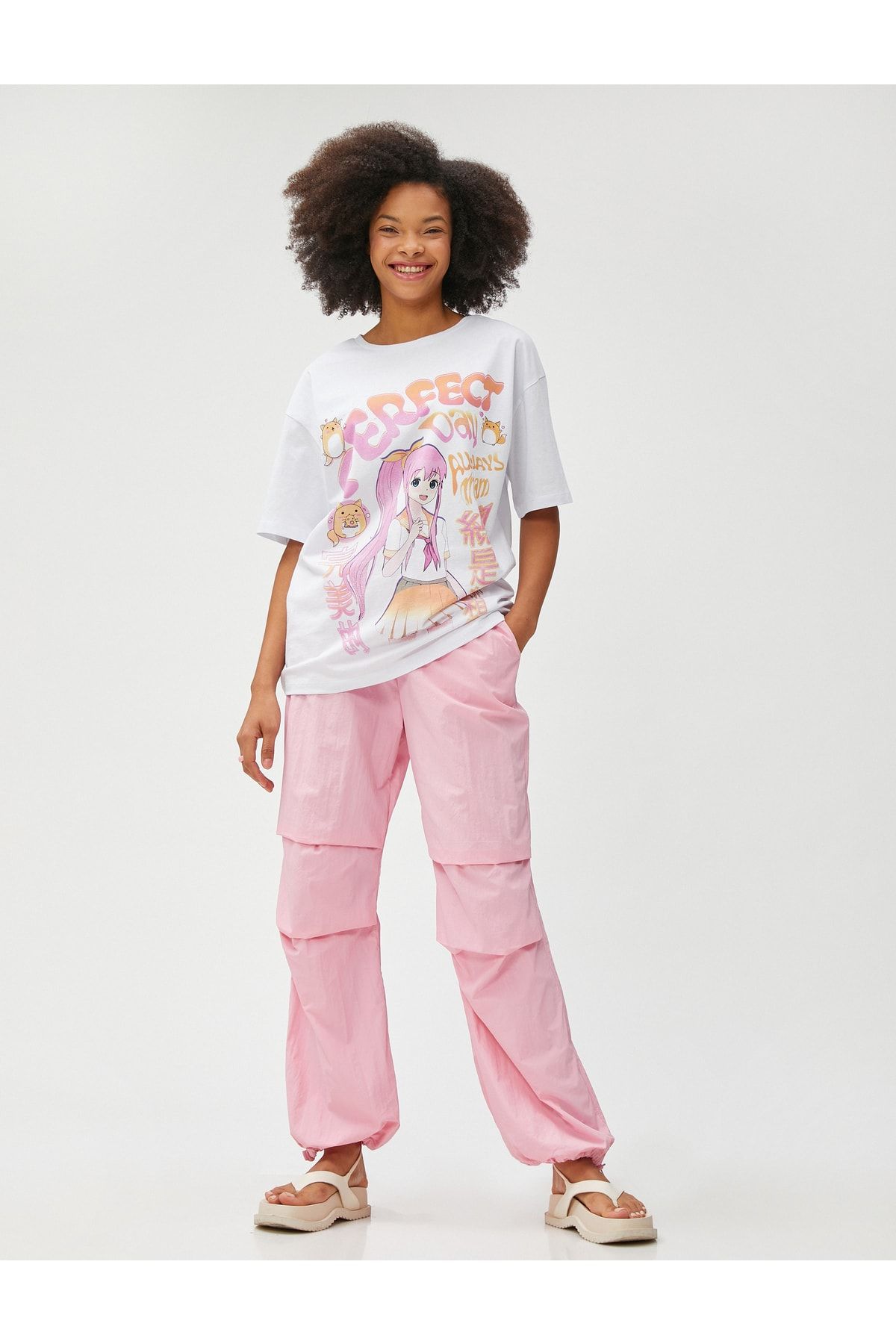Koton T-Shirt Ecru Regular Fit