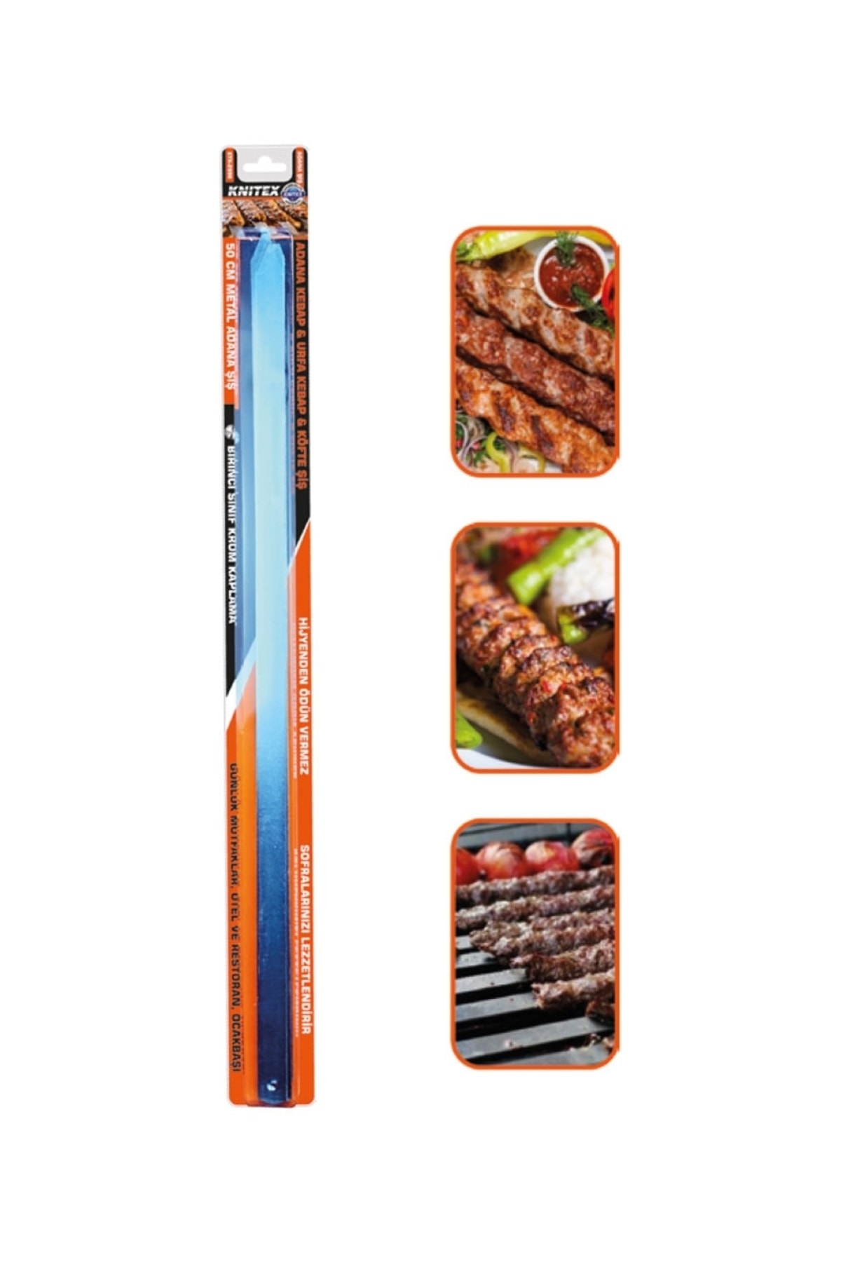 Ktx-2998 Metal Adana Şiş 50 Cm. ( 1 Paket 3 Adet)-89 2