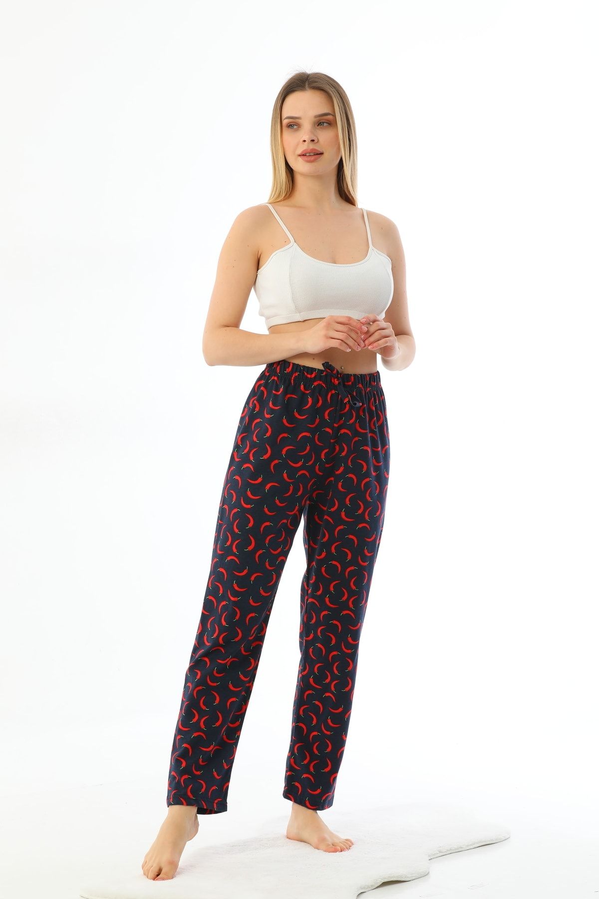 Arvin Pijama Women's Combed Cotton Printed Soft 100% Cotton Pajama Bottoms  - Trendyol