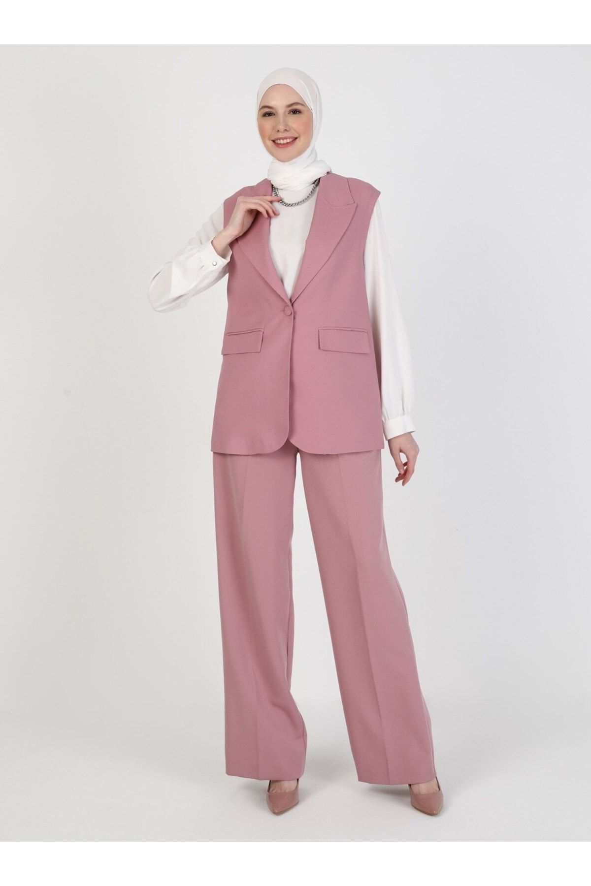 Refka-Weste mit Taschendetail - Getrocknete Rose - Damen 3