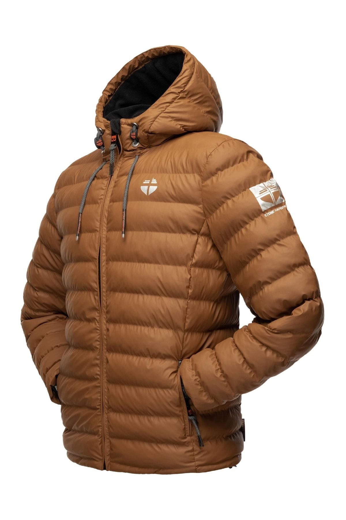 STONE HARBOUR Winterjacke Braun Basic Fast ausverkauft