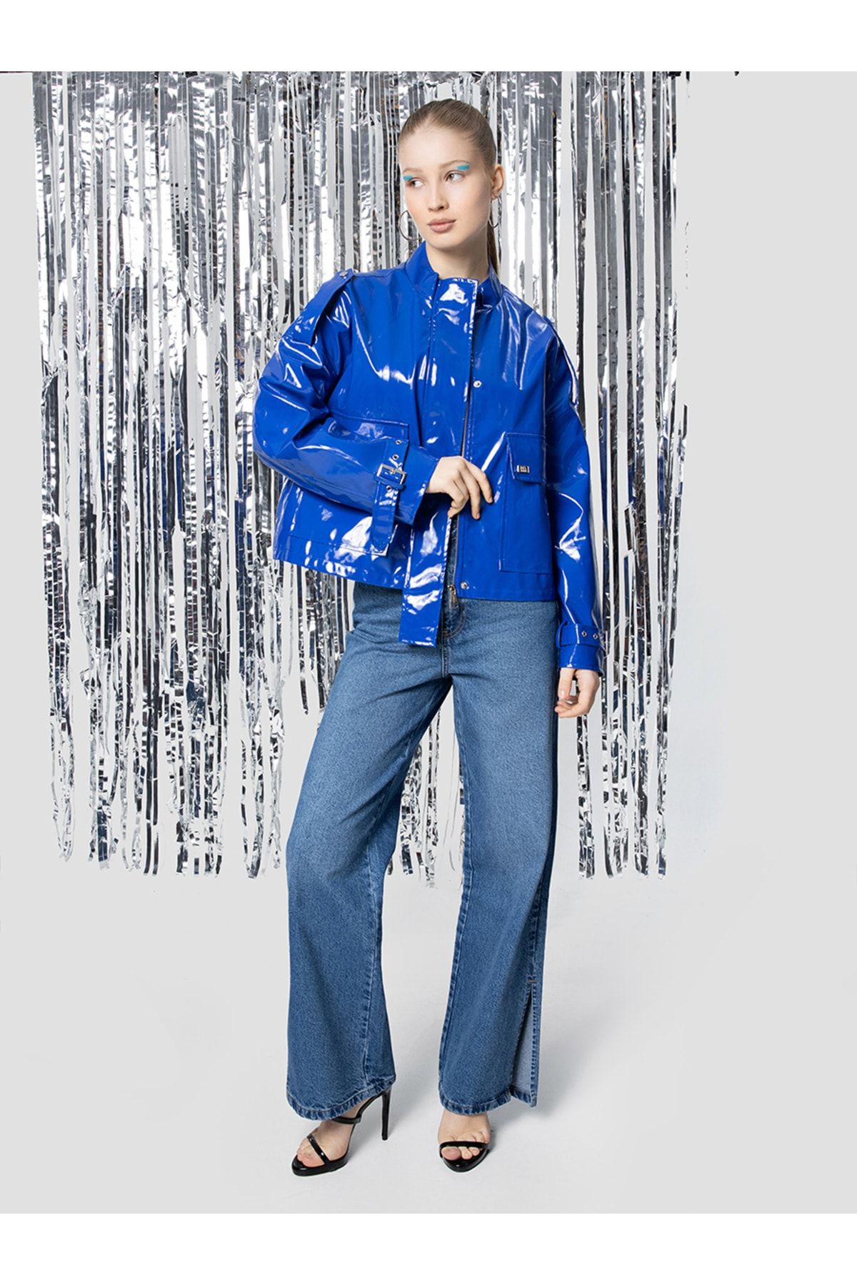 Zara sales vinyl coat