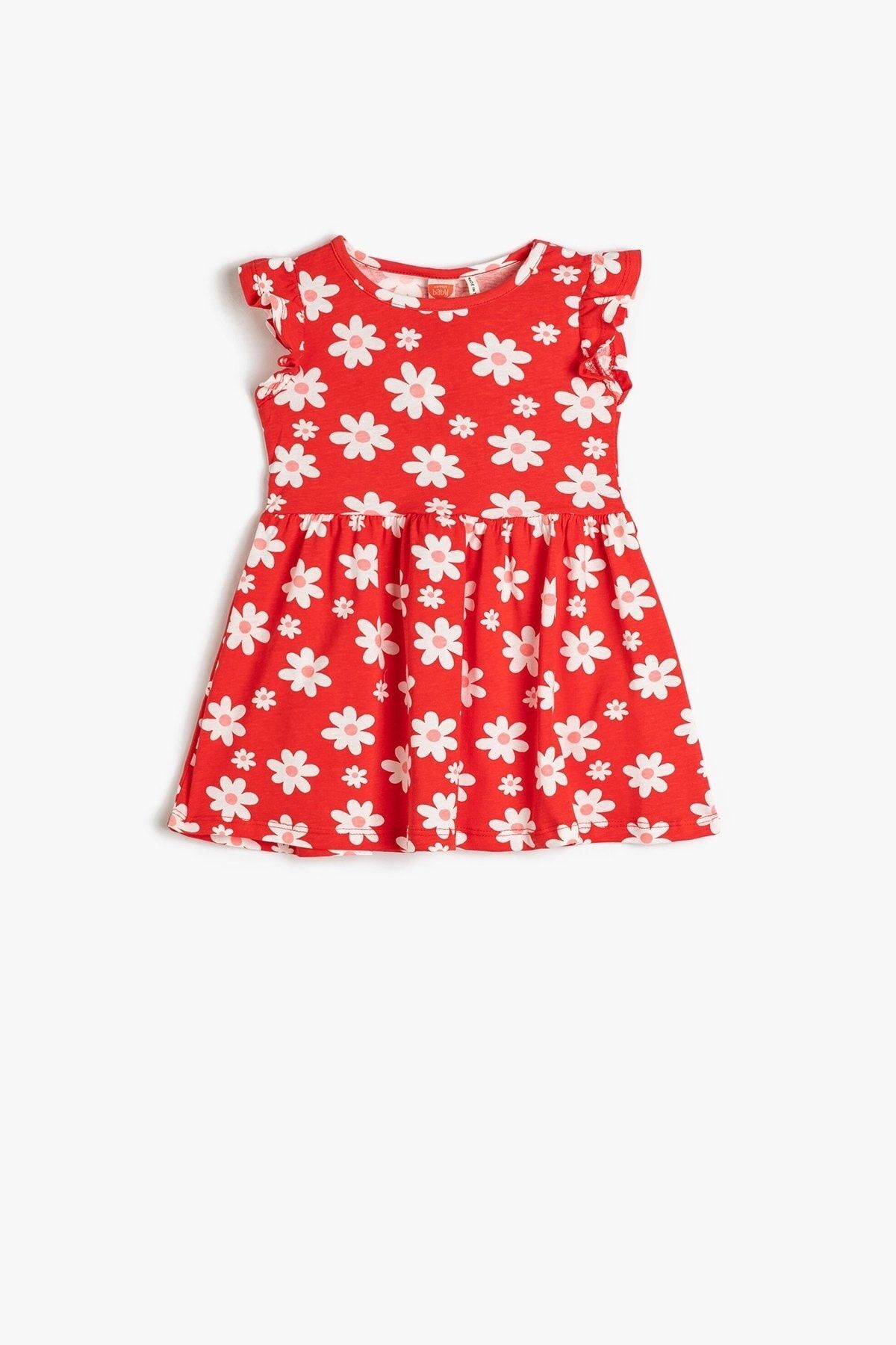 Koton Kleid Rot Gerüschter Saum