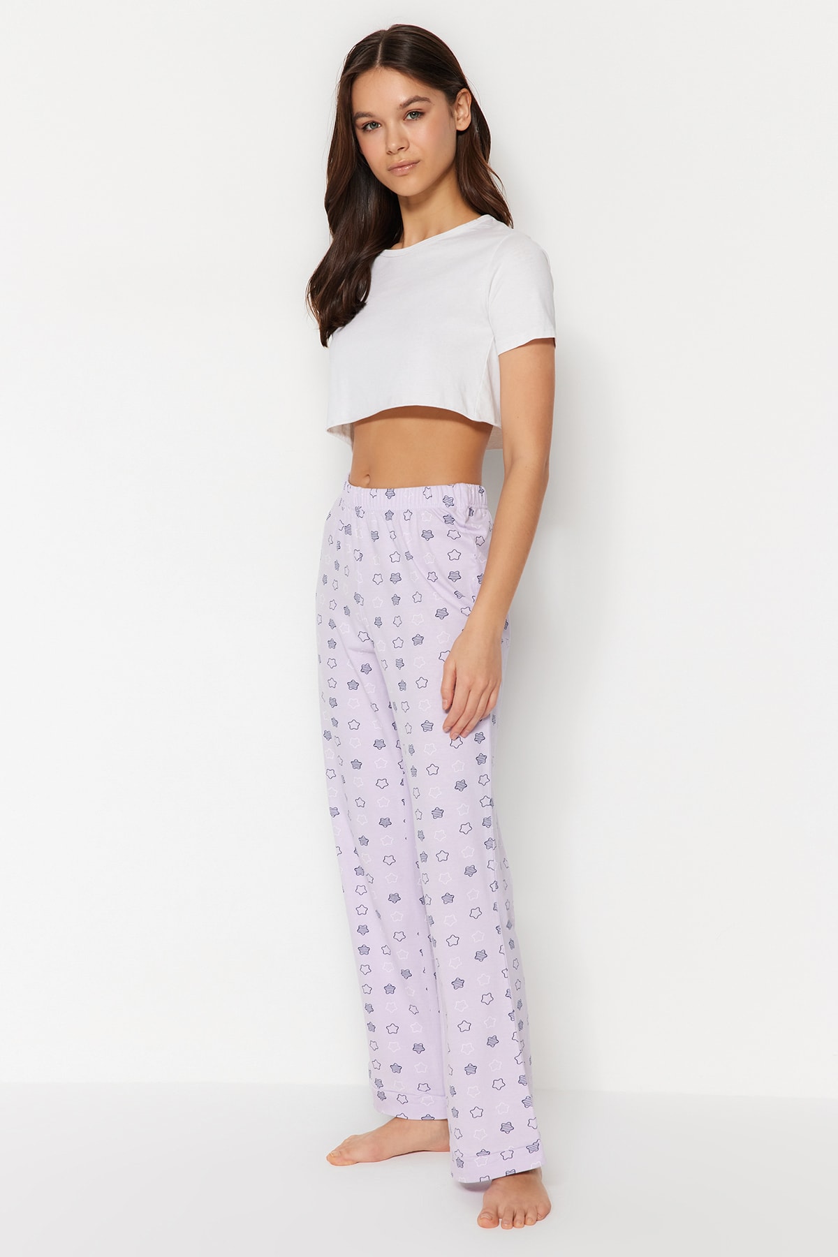 Trendyol Collection Pajama Bottoms - Purple - Straight